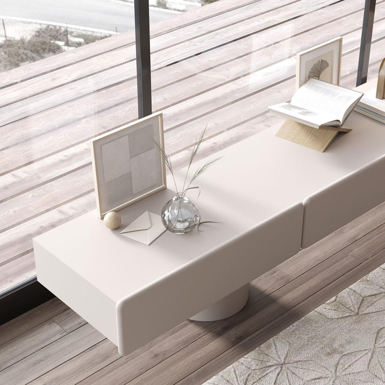 Meuble de rangement MARTE 2 – Minimalisme italien en bois laqué et métal - ULTRA MOBILI - La Maison MilanaiseSMR2.BRBronze