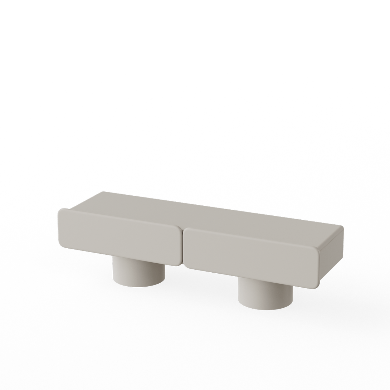 Meuble de rangement MARTE 2 – Minimalisme italien en bois laqué et métal - ULTRA MOBILI - La Maison MilanaiseSMR2L0 Laqué Mat