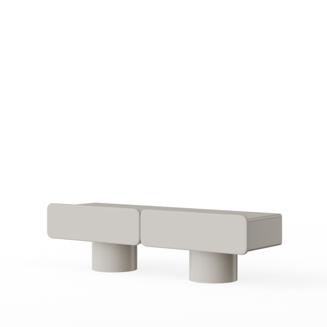 Meuble de rangement MARTE 2 – Minimalisme italien en bois laqué et métal - ULTRA MOBILI - La Maison MilanaiseSMR2L0 Laqué Mat