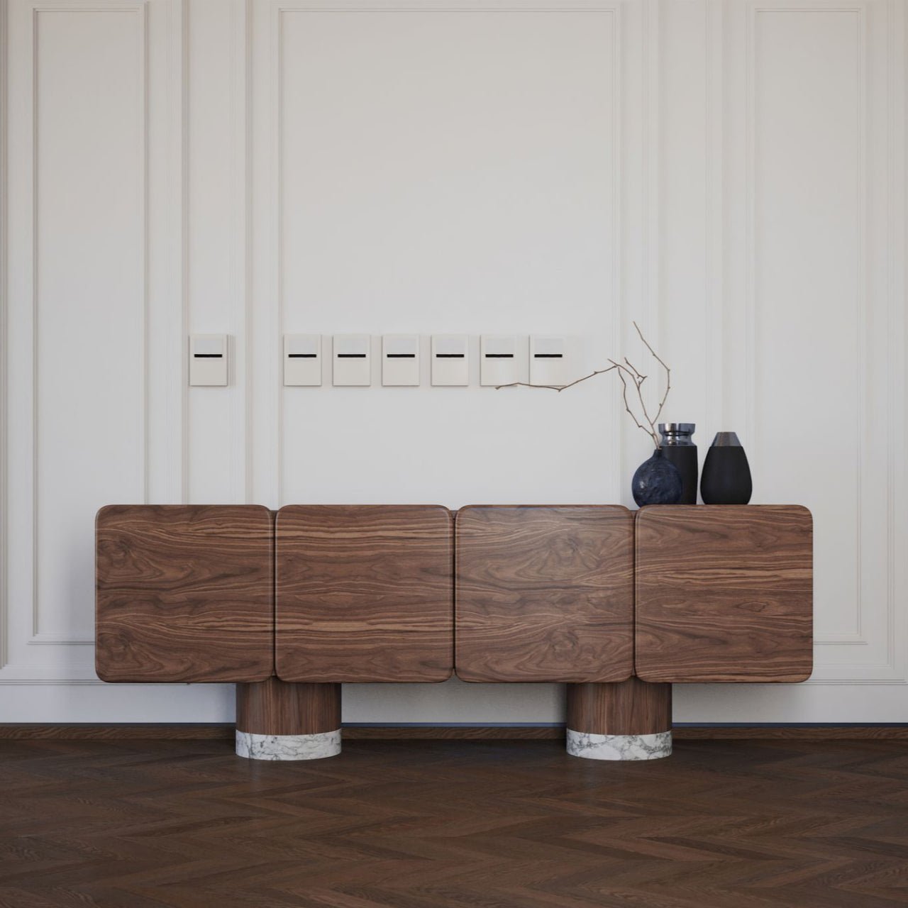 Meuble VENUS – Design sculptural, finitions nobles et détails personnalisés - ULTRA MOBILI - La Maison Milanaise Laqué mat