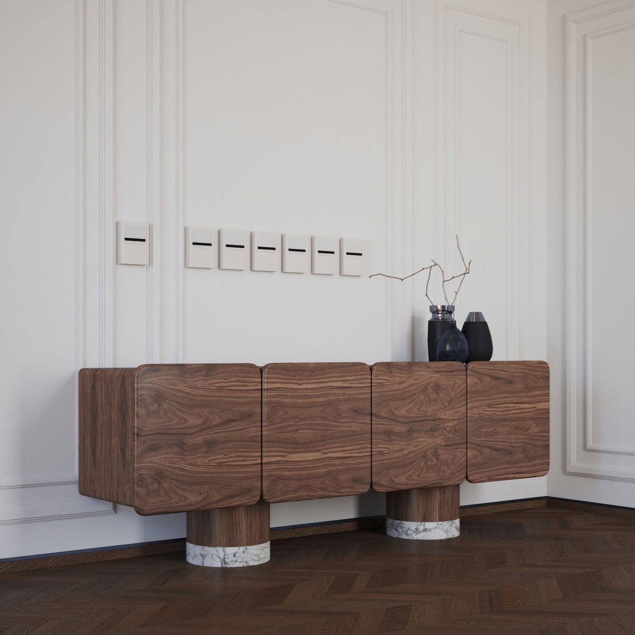 Meuble VENUS – Design sculptural, finitions nobles et détails personnalisés - ULTRA MOBILI - La Maison Milanaise Laqué mat