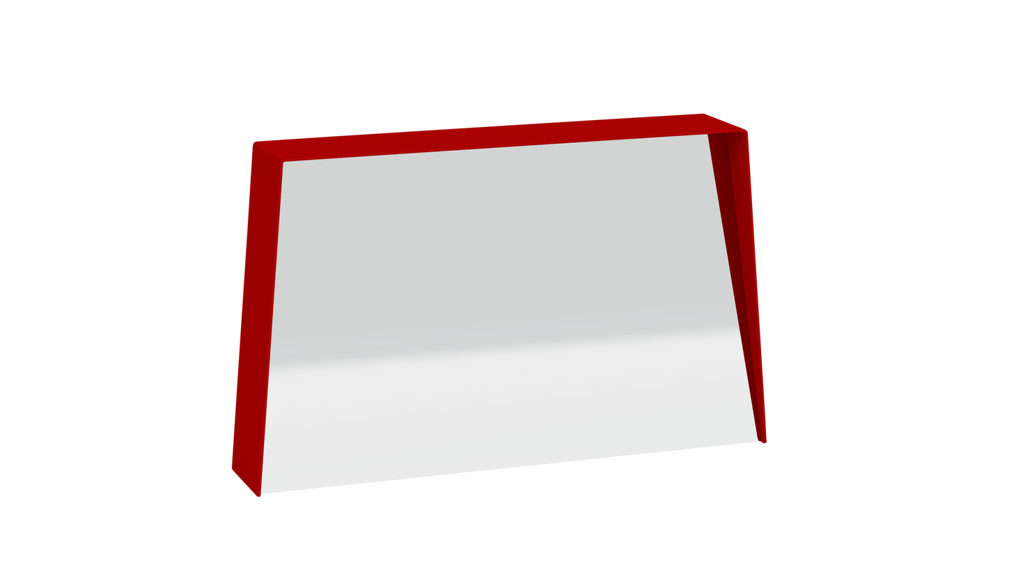 Miroir trapèze en métal Miroir HD - MATIERE GRISE - La Maison MilanaiseMIROIRHD - 4233" 74.9xP14xH45.8cmVermillon 012