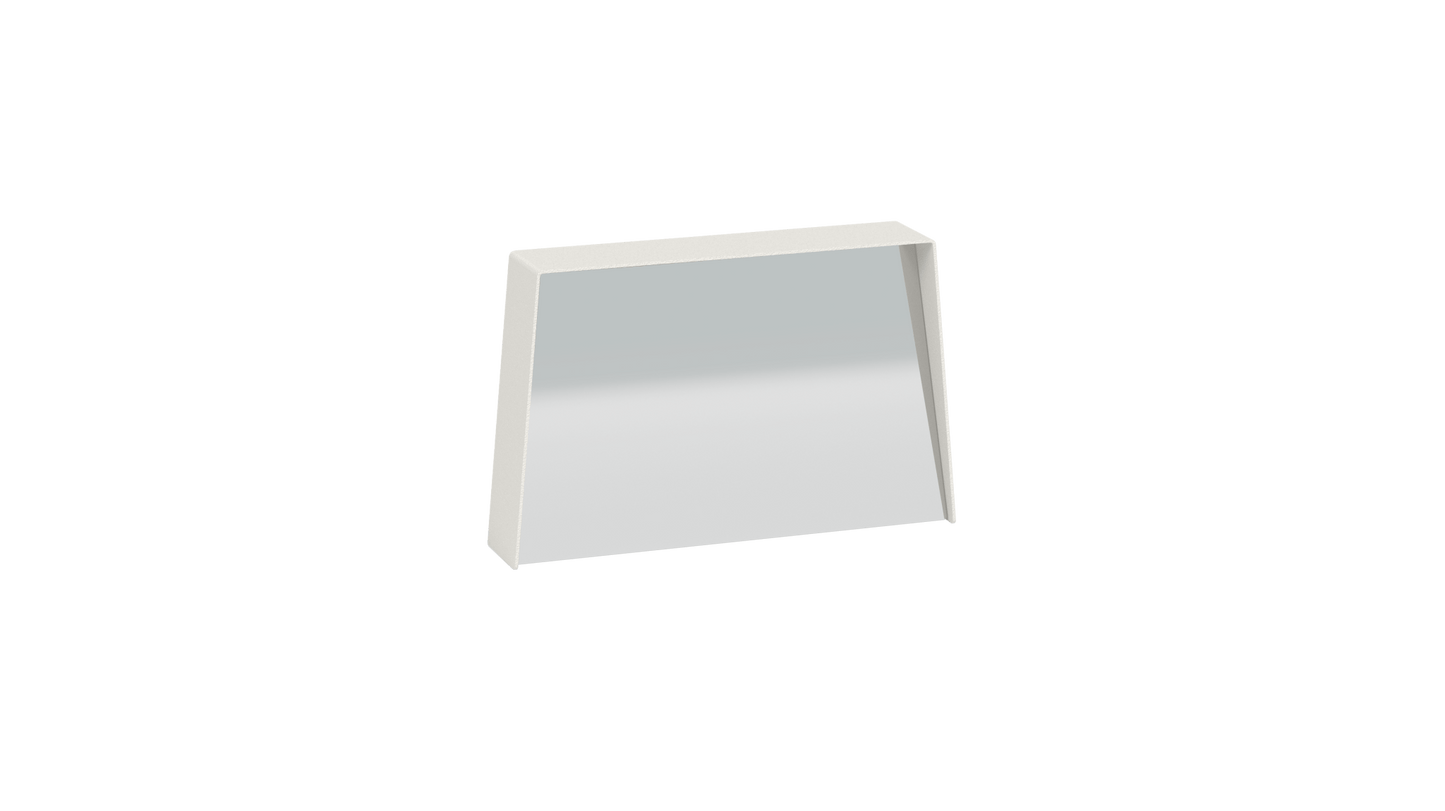 Miroir trapèze en métal Miroir HD - MATIERE GRISE - La Maison MilanaiseMIROIRHD - 1320" 45.5xP9cmxH29.1cmCraie 023
