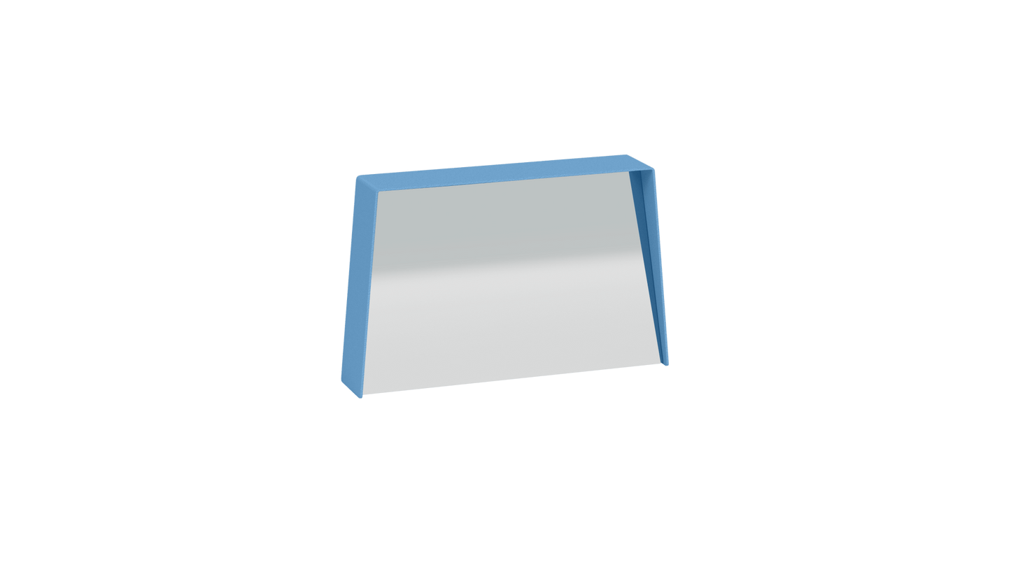 Miroir trapèze en métal Miroir HD - MATIERE GRISE - La Maison MilanaiseMIROIRHD - 2320" 45.5xP9cmxH29.1cmAzur 111