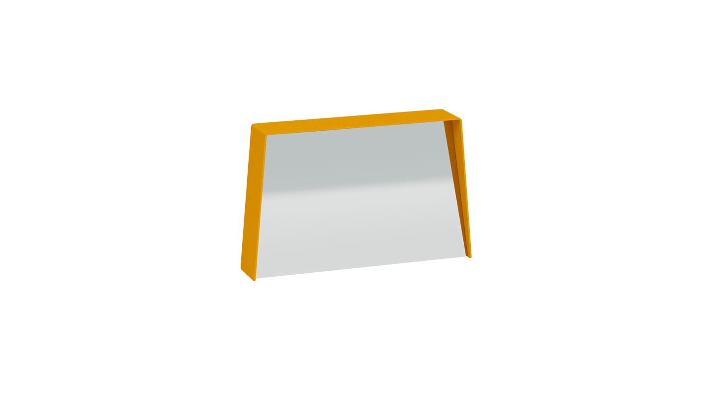 Miroir trapèze en métal Miroir HD - MATIERE GRISE - La Maison MilanaiseMIROIRHD - 3020" 45.5xP9cmxH29.1cmSafran 131