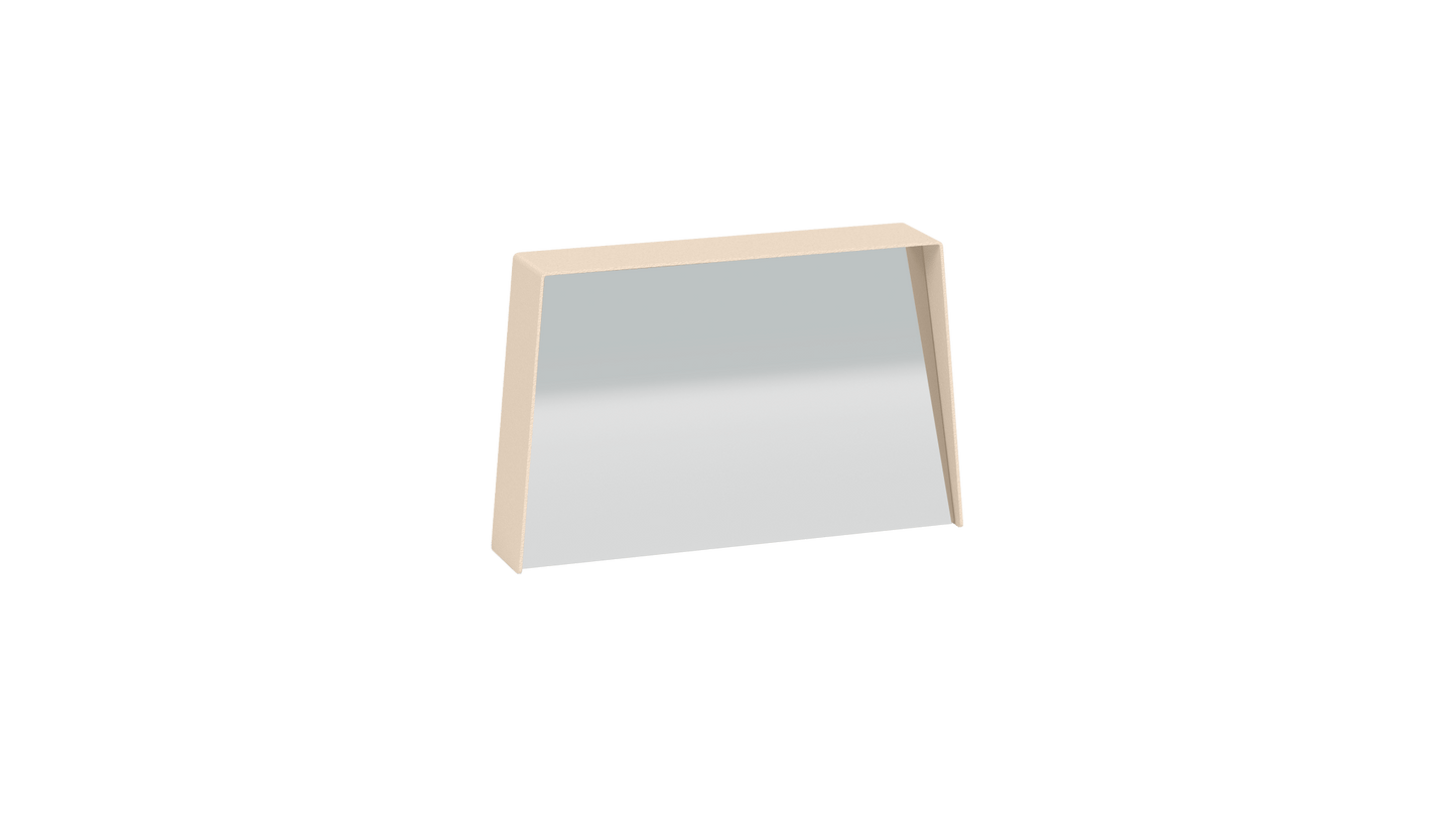 Miroir trapèze en métal Miroir HD - MATIERE GRISE - La Maison MilanaiseMIROIRHD - 120" 45.5xP9cmxH29.1cmEggshell 161
