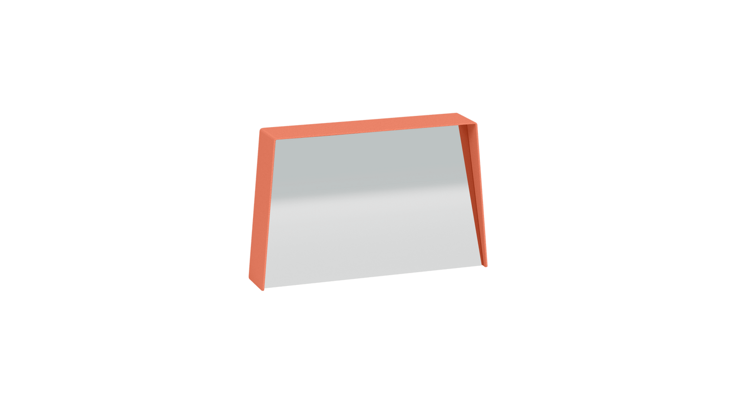 Miroir trapèze en métal Miroir HD - MATIERE GRISE - La Maison MilanaiseMIROIRHD - 1720" 45.5xP9cmxH29.1cmOrange givré 144