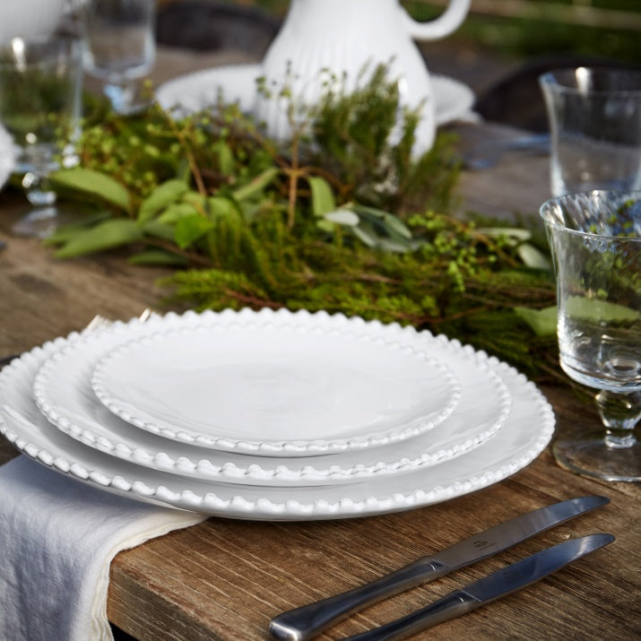 Carafe en grès fin blanc bord perlé Pearl - COSTA NOVA