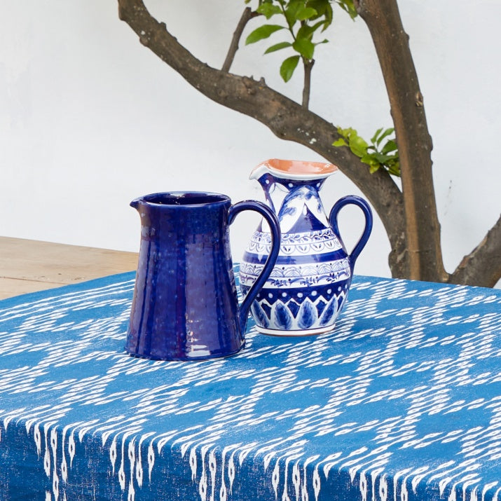 Pichet floral bleu en terre cuite Alentejo Terracotta - COSTA NOVA