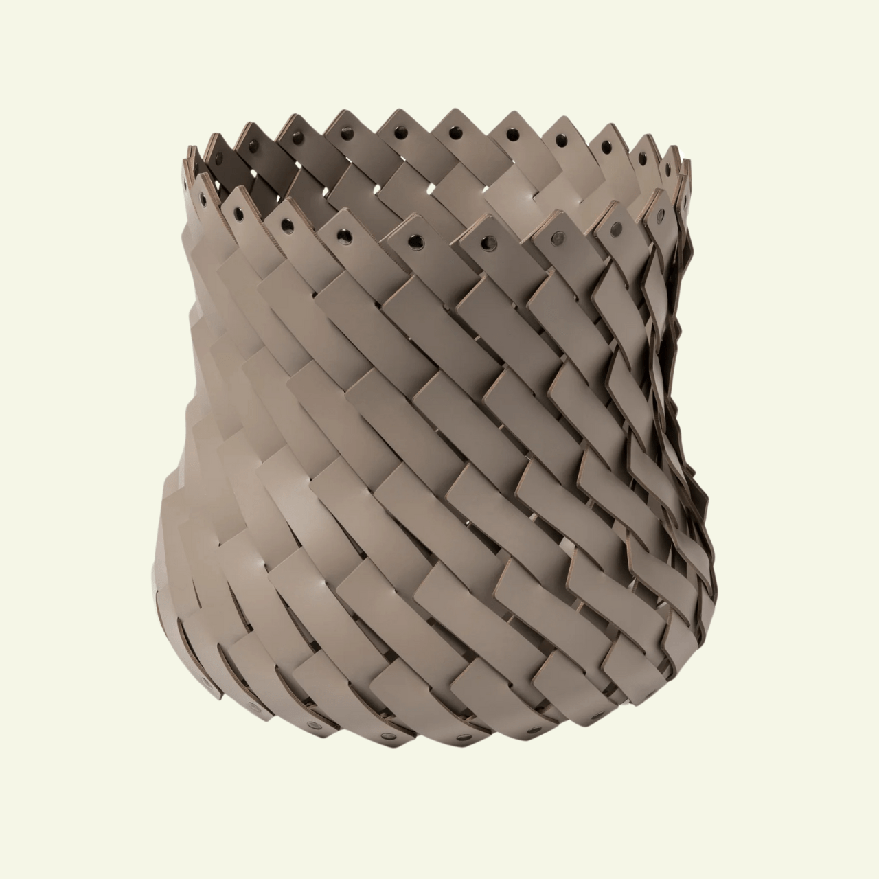 Panier rond moyen en cuir Almeria - PINETTI - La Maison MilanaiseVERTSMOYVert sauge
