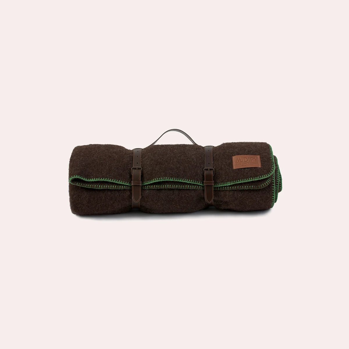 Plaid 100% Laine chocolat Madres - MIDIPY - La Maison MilanaiseBasilicChocolat