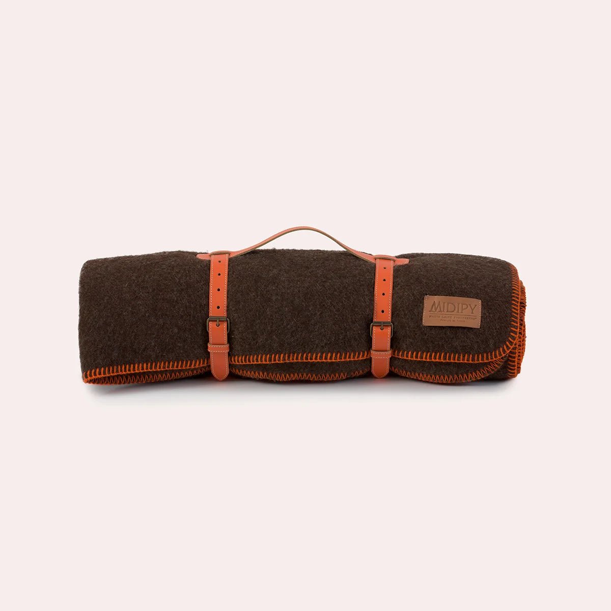 Plaid 100% Laine chocolat Madres - MIDIPY - La Maison MilanaiseTangerineTangerine
