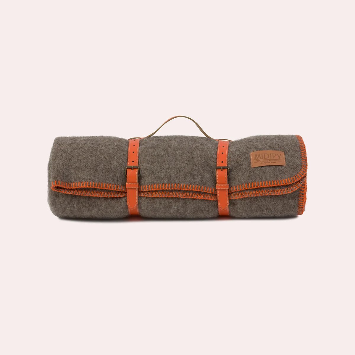 Plaid 100% Laine gris chiné Rhune - MIDIPY - La Maison MilanaiseTangerineTangerine