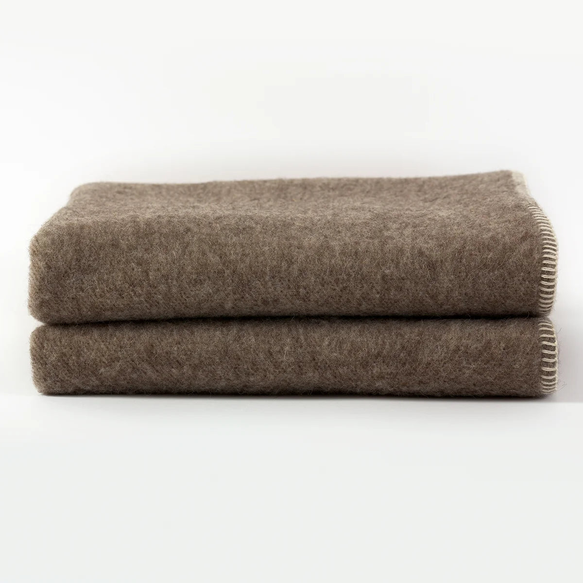Plaid 100% Laine gris chiné Rhune - MIDIPY - La Maison MilanaiseEcruSans porte - plaid