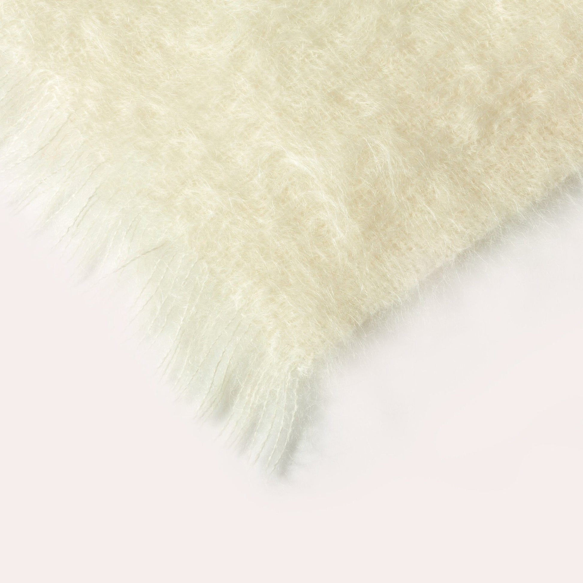 Plaid 100% Laine mohair blanche Neouvielle - MIDIPY - La Maison MilanaiseSans porte - plaid