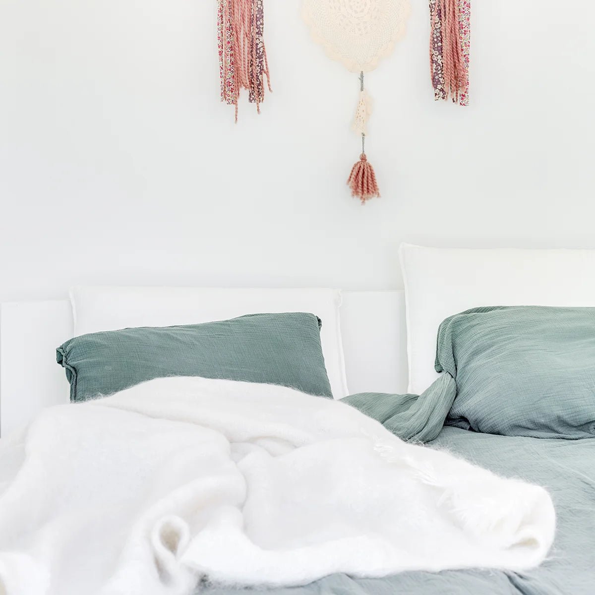 Plaid 100% Laine Mohair blanche Sorgues - MIDIPY - La Maison MilanaiseJUNIOR 180x240cm