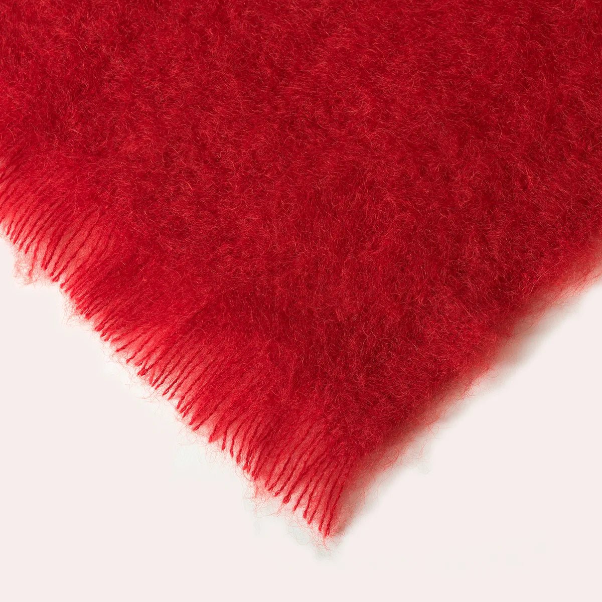 Plaid 100% Laine mohair rouge Neouvielle - MIDIPY - La Maison MilanaiseSans porte - plaid