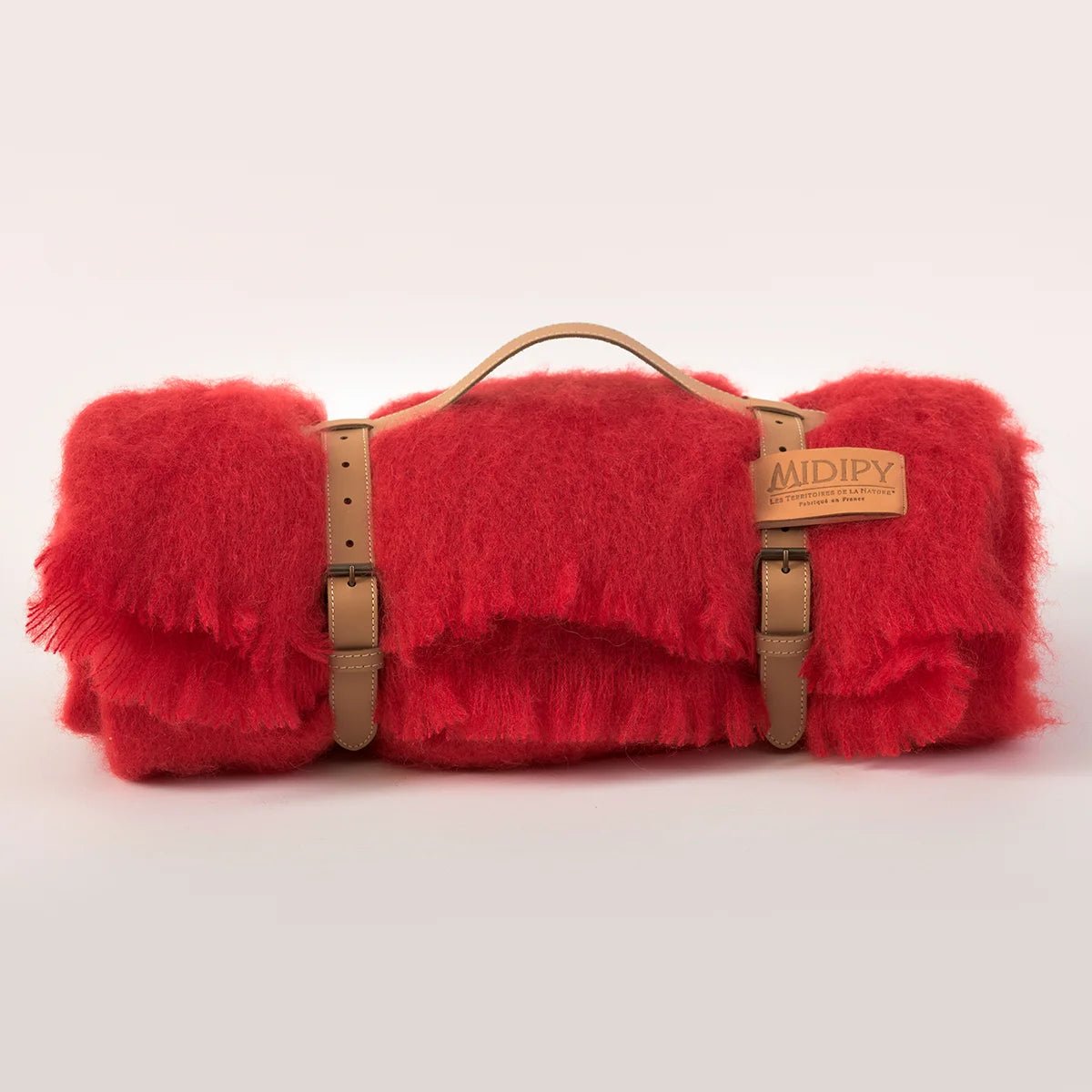Plaid 100% Laine mohair rouge Neouvielle - MIDIPY - La Maison MilanaiseSans porte - plaid