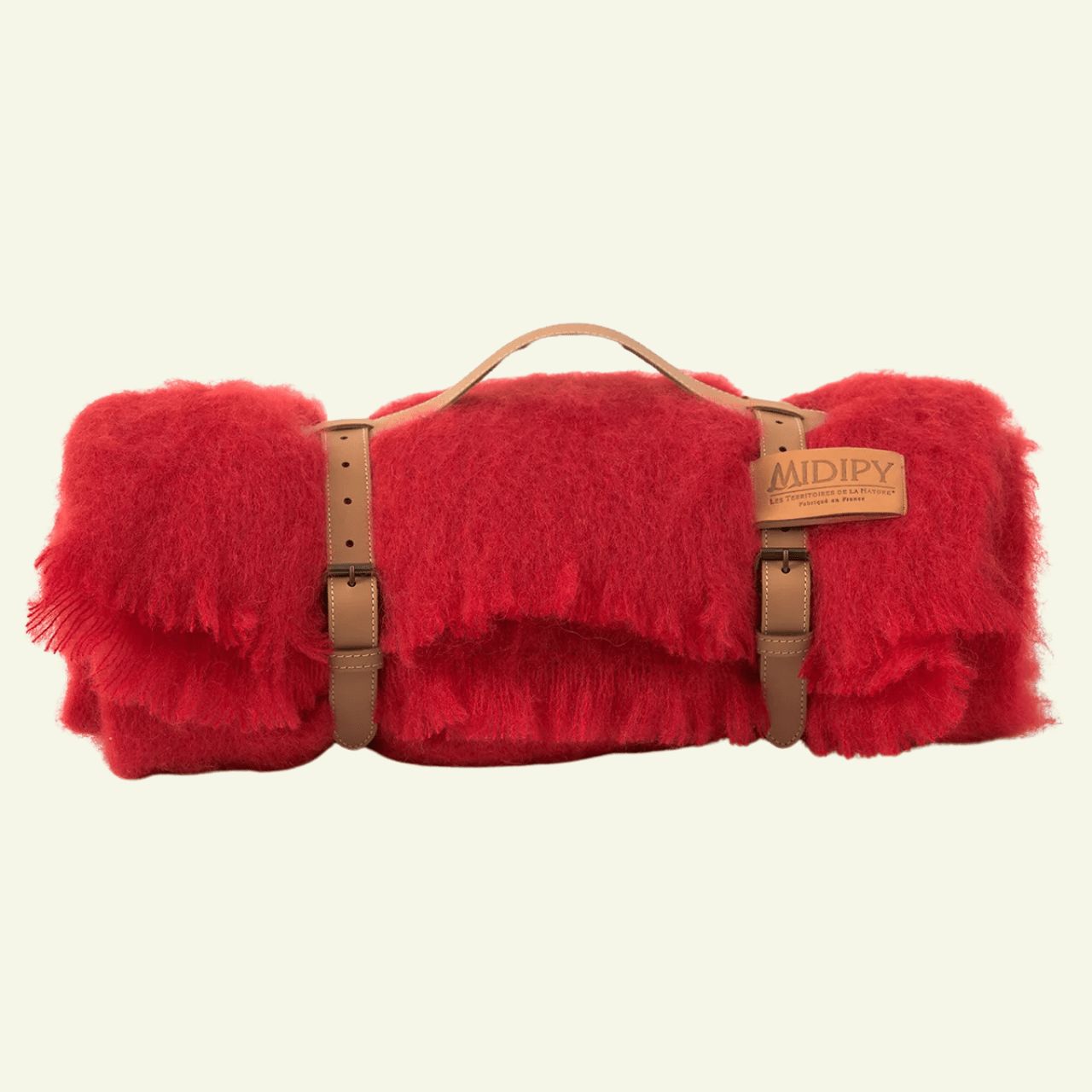 Plaid 100% Laine mohair rouge Neouvielle - MIDIPY - La Maison MilanaiseSans porte - plaid