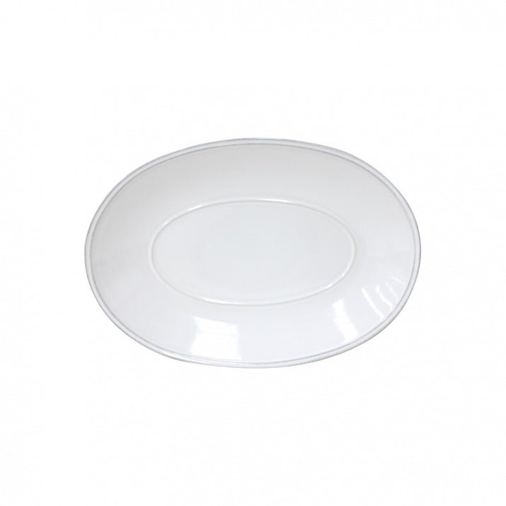 Plat ovale blanc en grés fin Friso - COSTA NOVA - La Maison MilanaiseFIA201FRISOPetit 19.7cm x 13.6cm H1cm LOT DE 2
