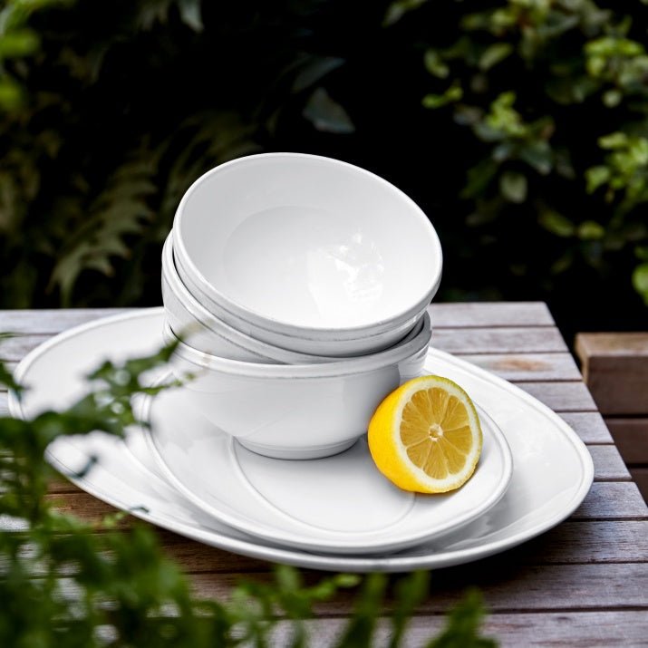 Plat ovale blanc en grés fin Friso - COSTA NOVA - La Maison MilanaiseFIA201FRISOPetit 19.7cm x 13.6cm H1cm LOT DE 2