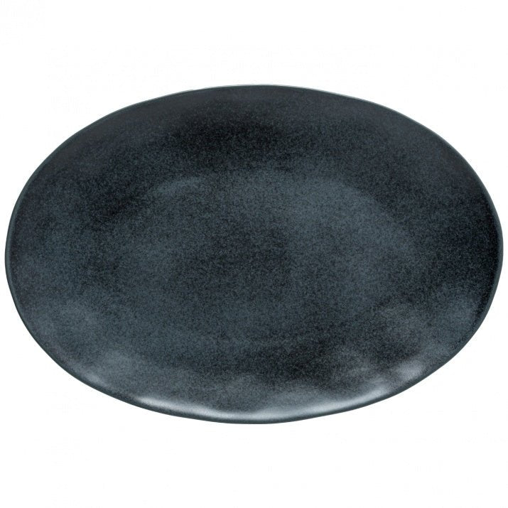 Plat ovale en grés fin Livia - COSTA NOVA - La Maison MilanaiseGOA451LIVIANNoir MatGrand L44.7cm x l30.6cm H4.5cm