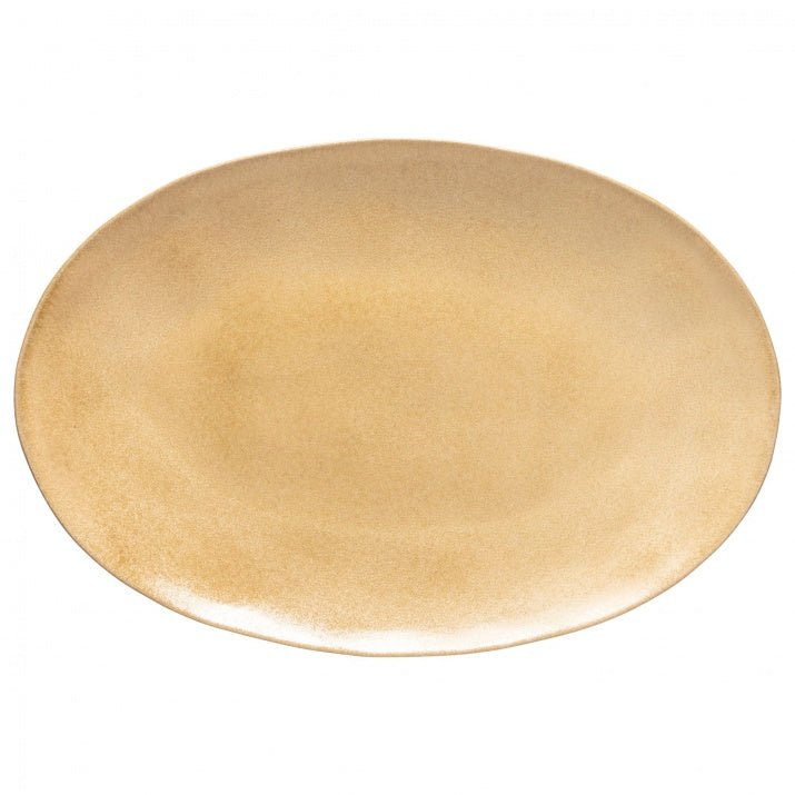 Plat ovale en grés fin Livia - COSTA NOVA - La Maison MilanaiseGOA451LIVIACChampagneGrand L44.7cm x l30.6cm H4.5cm