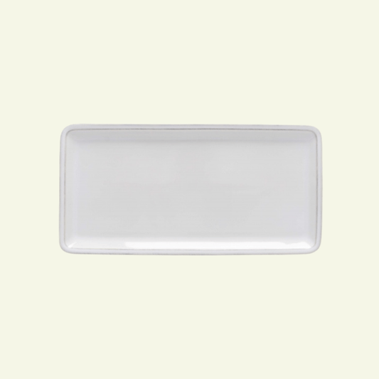 Plat rectangulaire blanc en grés fin Friso - COSTA NOVA - La Maison MilanaiseFIR311FRISOMoyen 30.6cm x 15.2cm H1.8cm