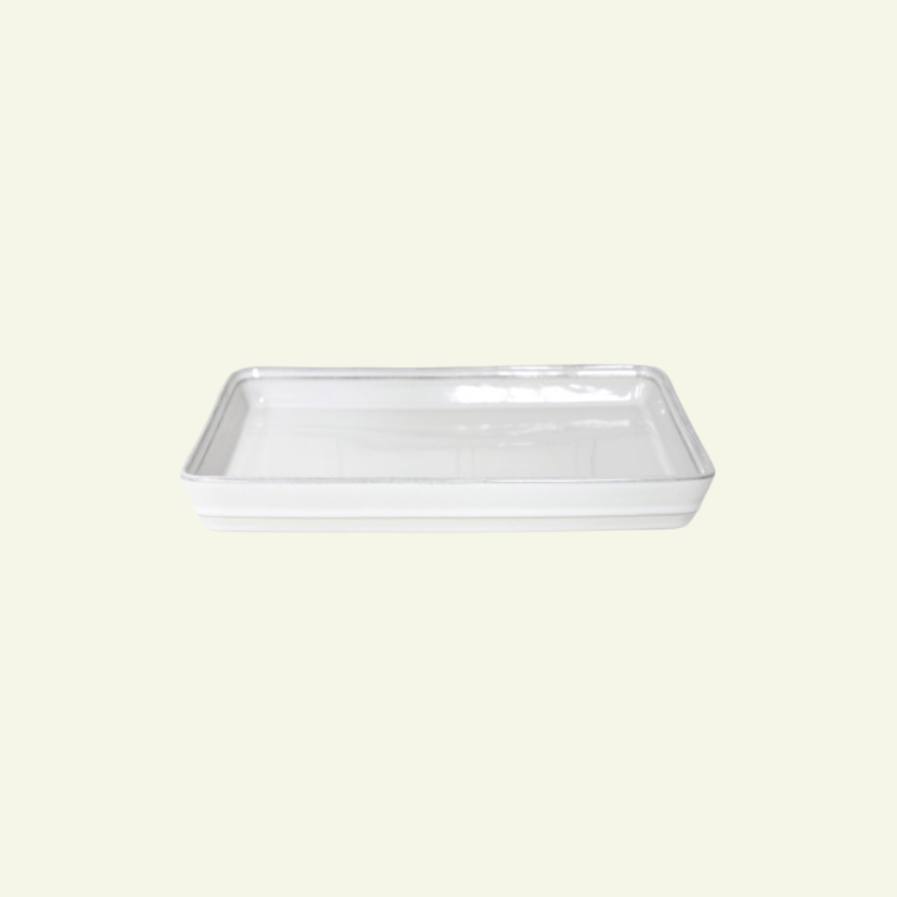 Plateau blanc en grés fin Friso - COSTA NOVA - La Maison MilanaiseFIR252FRISOMoyen 21.5cm x 18.9cm H3.2cm