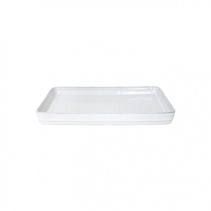 Plateau blanc en grés fin Friso - COSTA NOVA - La Maison MilanaiseFIR303FRISOGrand 30.1cm x 22.5cm H3.2cm