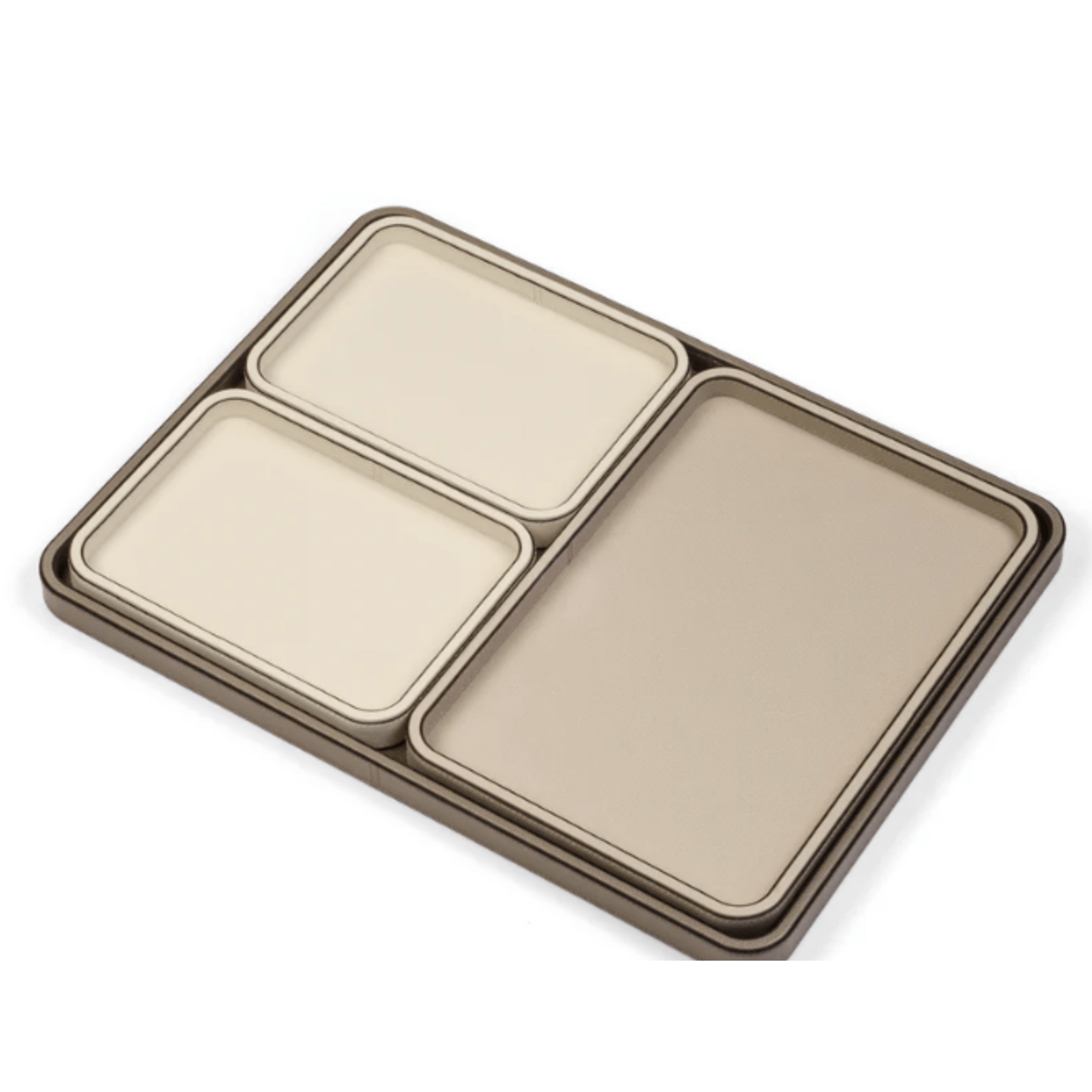 Plateau rectangulaire en cuir Jane - PINETTI - La Maison Milanaise23.8x17.3cmCuir GrainéCrème grainé