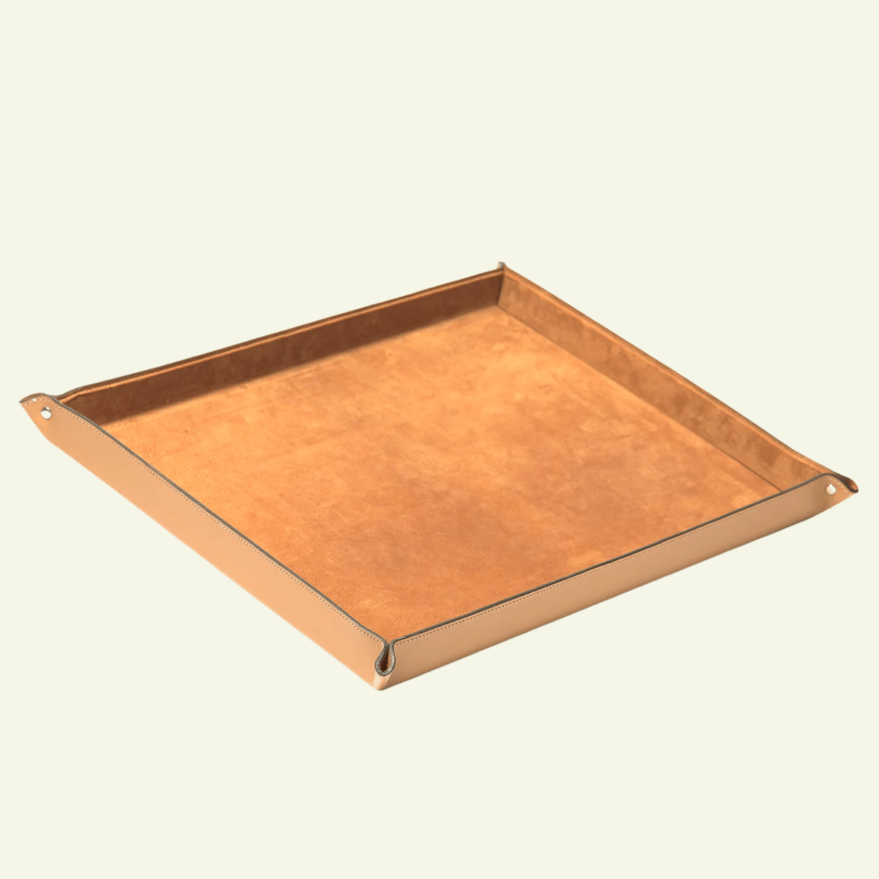 Plateau rectangulaire en Cuir Ventoux - MIDIPY - La Maison MilanaiseCamel