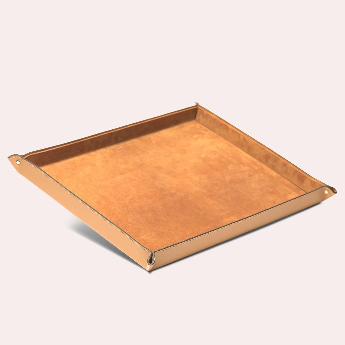 Plateau rectangulaire en Cuir Ventoux - MIDIPY - La Maison MilanaiseCamel
