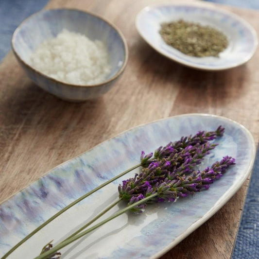 Plats allongés ovales en grès fin Brisa, lot de 2 - COSTA NOVA - La Maison MilanaiseGOA241BLEUBleu