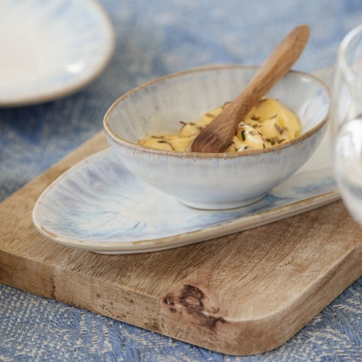 Plats allongés ovales en grès fin Brisa, lot de 2 - COSTA NOVA - La Maison MilanaiseGOA241BLEUBleu