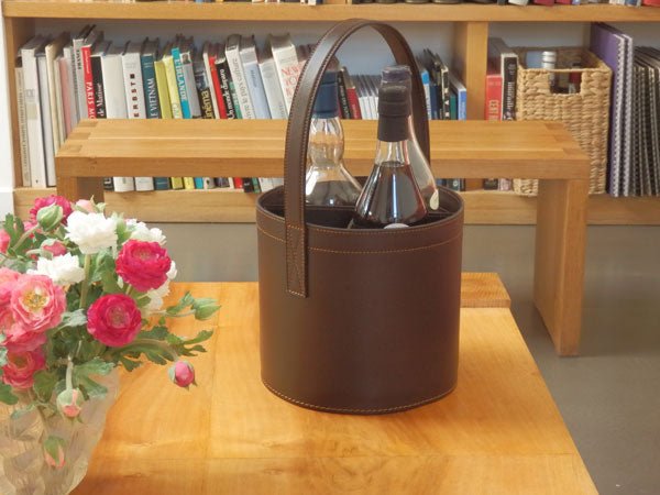 Porte bouteilles en cuir Castellane - MIDIPY - La Maison MilanaisePORTEBOUTEILLECASTELLANE - 5Tangerine