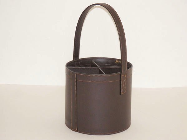 Porte bouteilles en cuir Castellane - MIDIPY - La Maison MilanaisePORTEBOUTEILLECASTELLANE - 3Chocolat