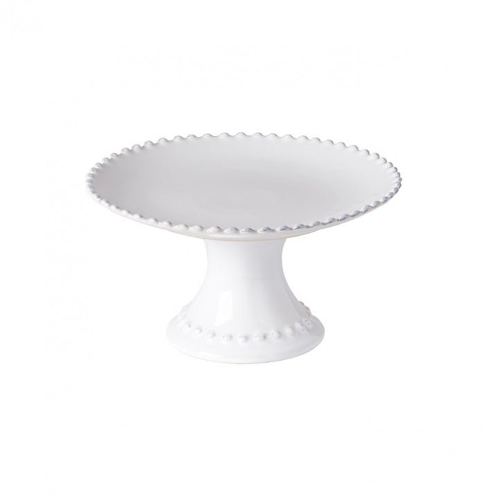 Porte gâteaux rond en grès fin blanc bord perlé Pearl - COSTA NOVA - La Maison MilanaisePEP226Petit Ø22cmxH11.7cm