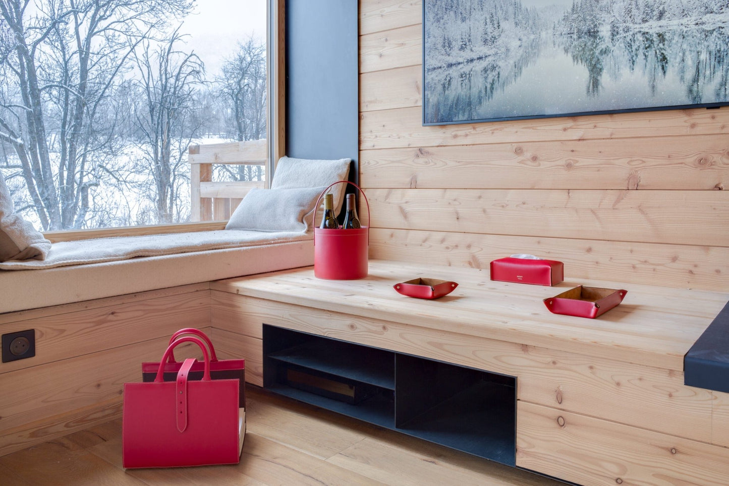 Porte - revues en cuir Lourmarin - MIDIPY - La Maison MilanaiseEbène
