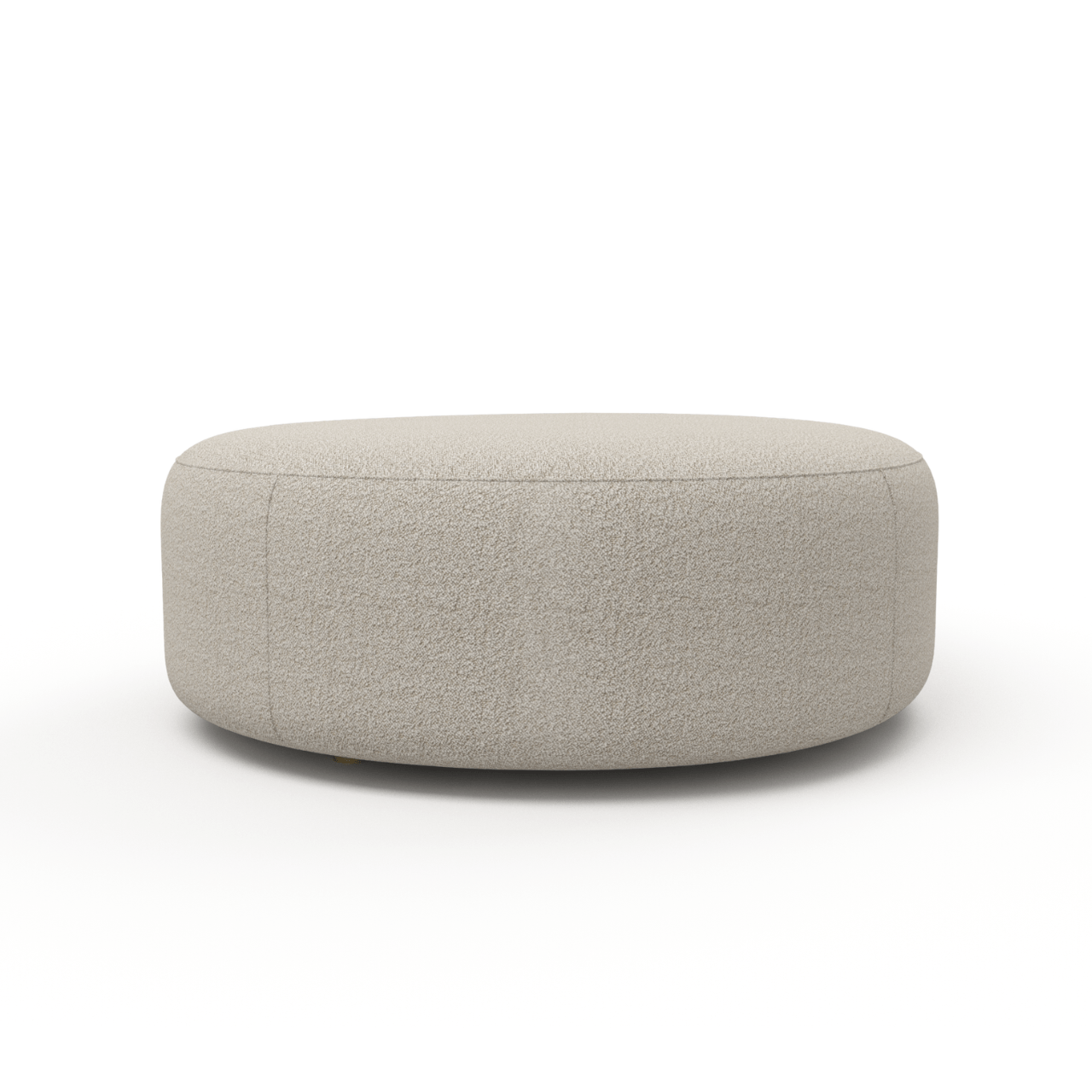 Pouf oval en tissu beige Mythos - MARIONI - La Maison MilanaiseI0332
