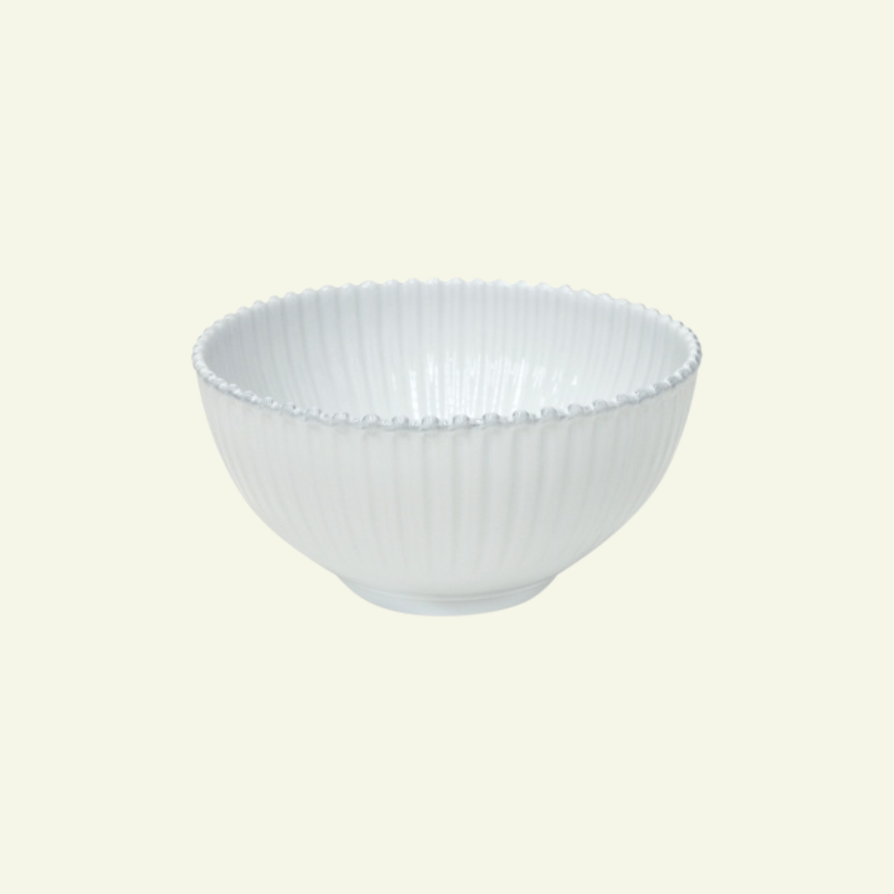 Saladier en grès fin blanc bord perlé Pearl - COSTA NOVA - La Maison MilanaisePES271