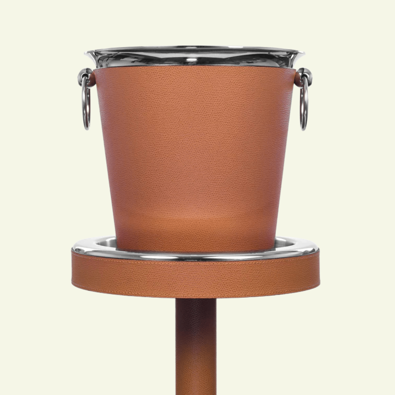 Seau à champagne en cuir - PINETTI - La Maison MilanaiseSACCAMELGRBCamel grainéØ19.5cmxH24.5cm