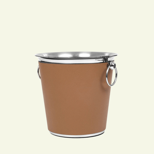 Seau à champagne en cuir - PINETTI - La Maison MilanaiseSACCAMELGRBCamel grainéØ19.5cmxH24.5cm