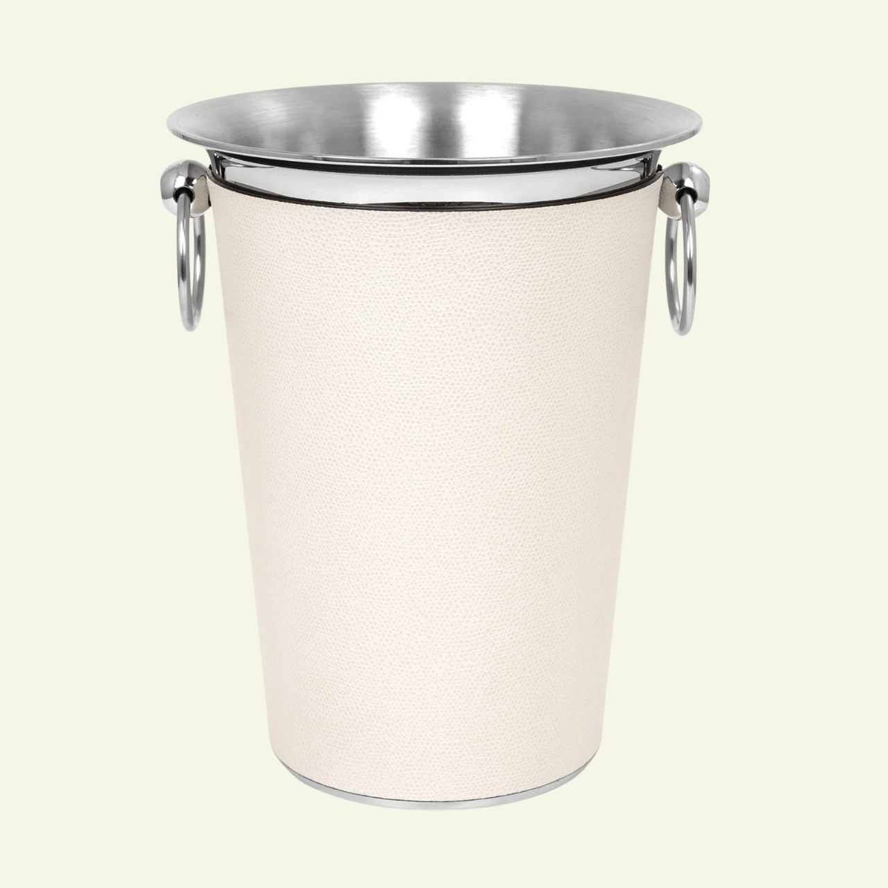 Seau à champagne en cuir - PINETTI - La Maison MilanaiseSACBLANCGRHBlanc grainéØ22.5cmxH21cm