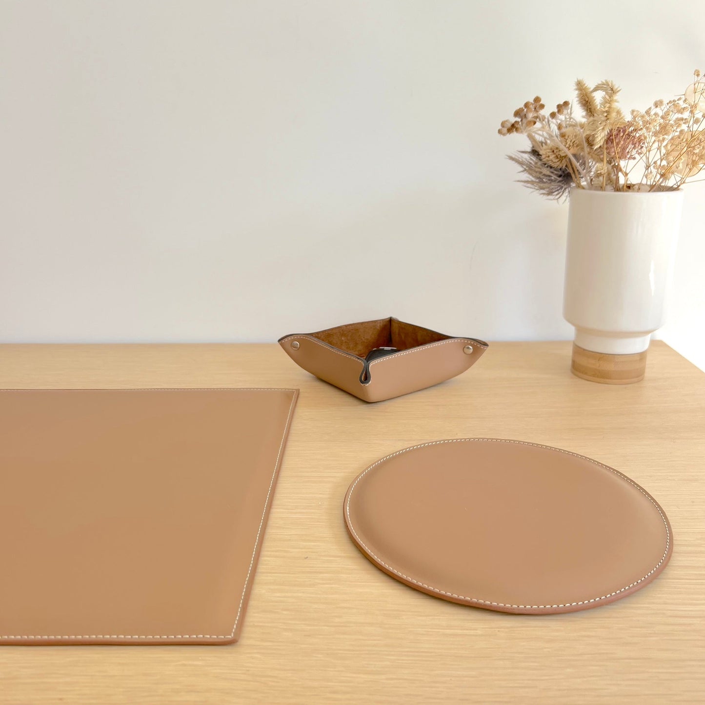 Set de bureau en cuir camel - MIDIPY - La Maison MilanaisesetbureaucamelMIDIPY