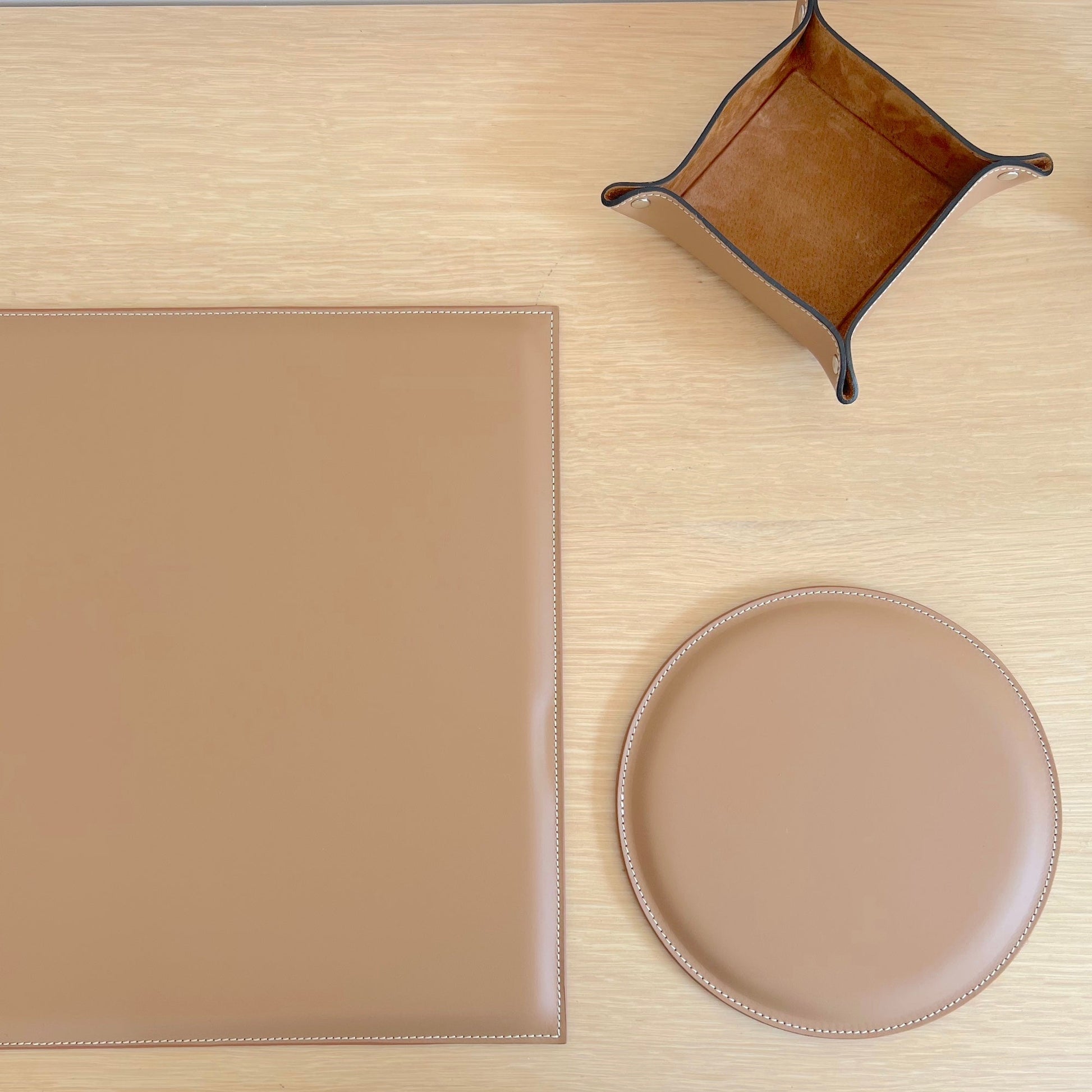 Set de bureau en cuir camel - MIDIPY - La Maison MilanaisesetbureaucamelMIDIPY