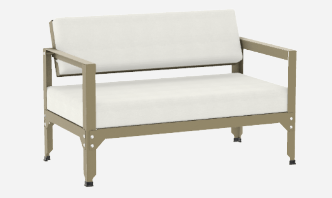 Sofa en acier galvanisé à dossier basculant Hegoa - MATIERE GRISE - La Maison MilanaiseSOFAHEGOA - 35Champagne 231