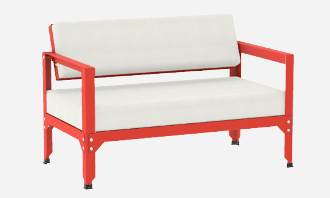 Sofa en acier galvanisé à dossier basculant Hegoa - MATIERE GRISE - La Maison MilanaiseSOFAHEGOA - 16Corail 032