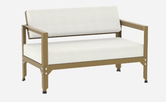 Sofa en acier galvanisé à dossier basculant Hegoa - MATIERE GRISE - La Maison MilanaiseSOFAHEGOA - 34Laiton 230