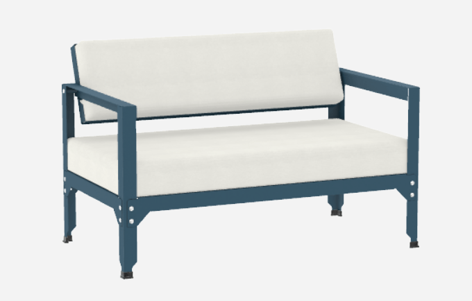 Sofa en acier galvanisé à dossier basculant Hegoa - MATIERE GRISE - La Maison MilanaiseSOFAHEGOA - 24Houle 116